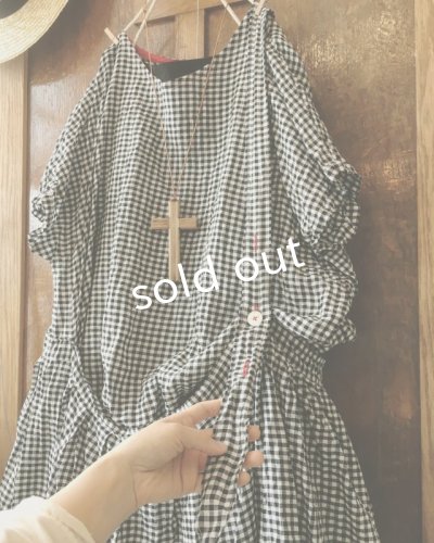 画像4: MARCHE' DE SOEUR/ワンショルダーワンピース・ブラックギンガム