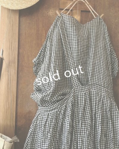 画像11: MARCHE' DE SOEUR/ワンショルダーワンピース・ブラックギンガム