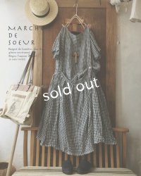 MARCHE' DE SOEUR/ワンショルダーワンピース・ブラックギンガム