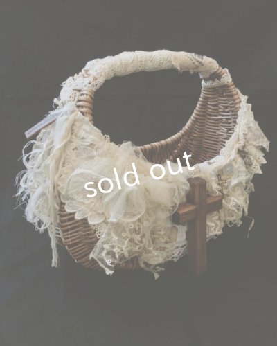 画像4: pollenbienco／十字架とアンティークレースのバスケット