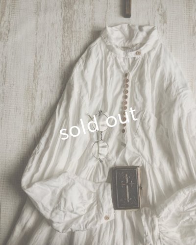 画像3: HALLELUJAH/1890's Bourgeron 1890年代 羊飼いシャツワンピース・off white