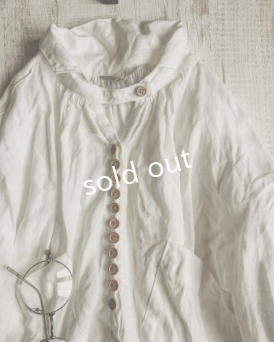 画像4: HALLELUJAH/1890's Bourgeron 1890年代 羊飼いシャツワンピース・off white