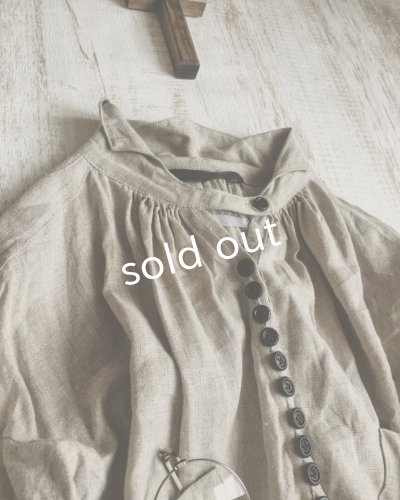 画像5: HALLELUJAH/1890's Bourgeron 1890年代 羊飼いシャツワンピース・flax