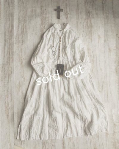 画像6: HALLELUJAH/1890's Bourgeron 1890年代 羊飼いシャツワンピース・off white