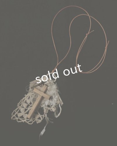 画像3: pollenbienco／アンティークレース十字架ネックレス・a