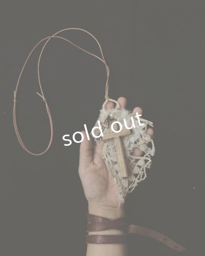 画像5: pollenbienco／アンティークレース十字架ネックレス・a