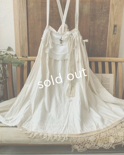 画像3: pollenbienco/アンティークレースの吊りスカート