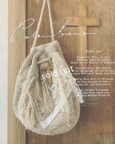 画像1: pollenbienco／アンティークレースフリンジバッグ