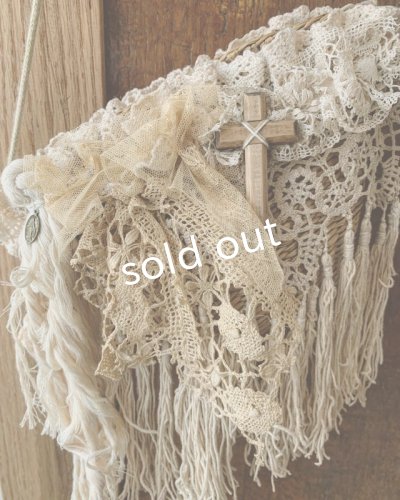 画像3: pollenbienco/アンティークレースのかごポシェット・b