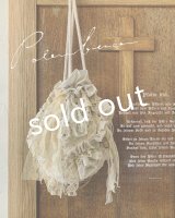 pollenbienco／アンティークレースの巾着かごリュック