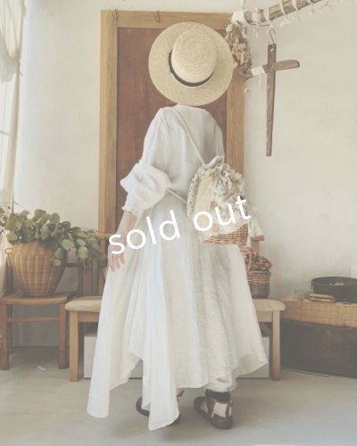 画像11: pollenbienco/アンティークレースの巾着かごリュック