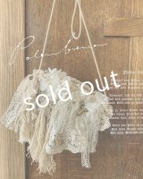 pollenbienco／アンティークレースのかごポシェット・a