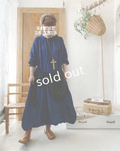 画像11: 再入荷MARCHE' DE SOEUR／種蒔きBag付きワンピース ・インディゴ