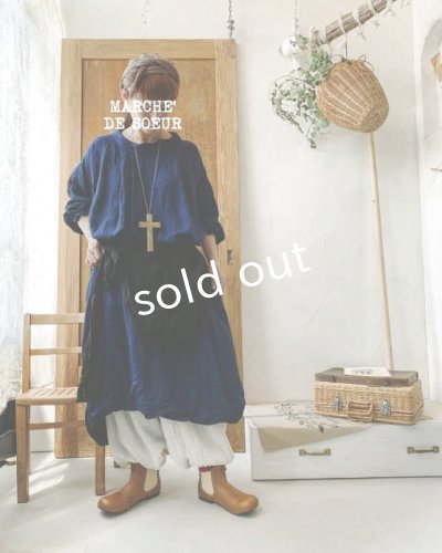 画像13: 再入荷MARCHE' DE SOEUR／種蒔きBag付きワンピース ・インディゴ