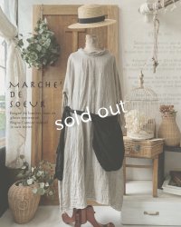 MARCHE' DE SOEUR／種蒔きBag付きワンピース ・生成り