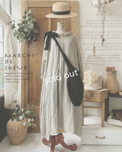 画像2: MARCHE' DE SOEUR／種蒔きBag付きワンピース ・生成り