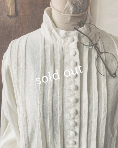 画像11: HALLELUJAH／Chemisier à plis d'époque プリーツシャツ・navy