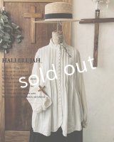 HALLELUJAH／Chemisier à plis d'époque プリーツシャツ・off white