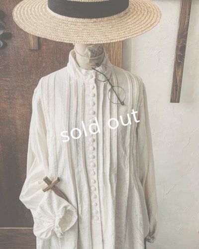 画像9: HALLELUJAH／Chemisier à plis d'époque プリーツシャツ・navy