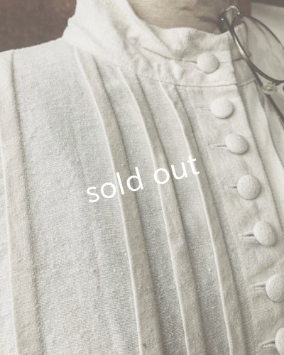 画像12: HALLELUJAH／Chemisier à plis d'époque プリーツシャツ・navy