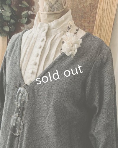 画像3: HALLELUJAH／Robe de femme de chambre 小間使いのローブ・グレンチェック