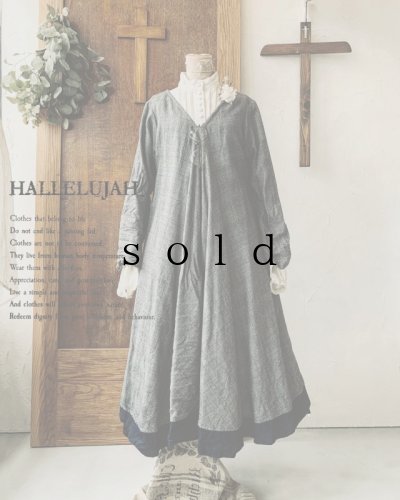 画像1: HALLELUJAH／Robe de femme de chambre 小間使いのローブ・グレンチェック