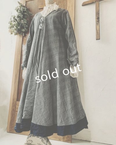 画像4: HALLELUJAH／Robe de femme de chambre 小間使いのローブ・グレンチェック