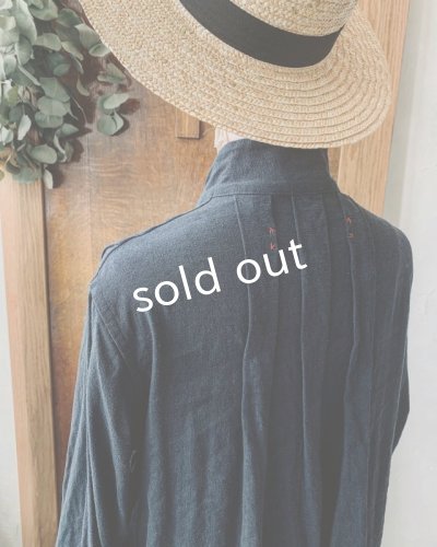 画像4: HALLELUJAH／Chemisier à plis d'époque プリーツシャツ・navy