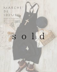 MARCHE' DE SOEUR／サロペットパンツ・黒