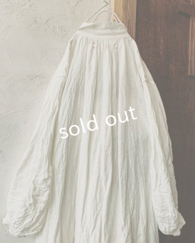 画像11: HALLELUJAH／1890's Bourgeron　1890年代　羊飼いシャツワンピース・off-white