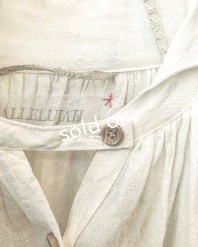 画像6: HALLELUJAH／1890's Bourgeron　1890年代　羊飼いシャツワンピース・off-white