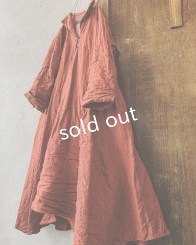画像4: HALLELUJAH／Robe de femme de chambre 小間使いローブ衿付・madder-red