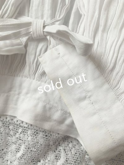 画像5: 1900'アンティーク教会用ブラウス・裾レース