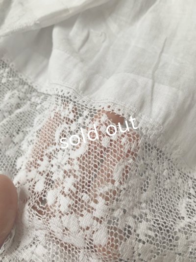 画像9: 1900'アンティーク教会用ブラウス・裾レース