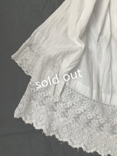 画像6: 1900'アンティーク教会用ブラウス・裾レース