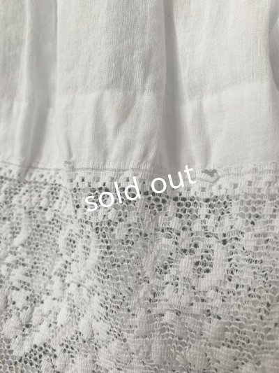 画像11: 1900'アンティーク教会用ブラウス・裾レース