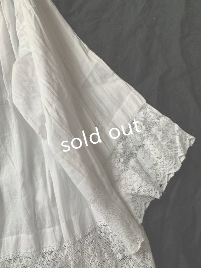 画像7: 1900'アンティーク教会用ブラウス・裾レース