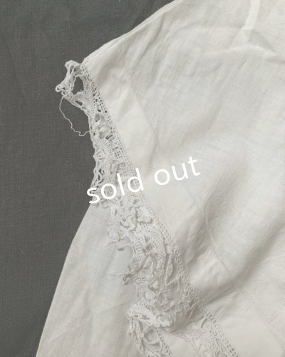 画像11: 1900'アンティークコットンレースブラウス・リボン