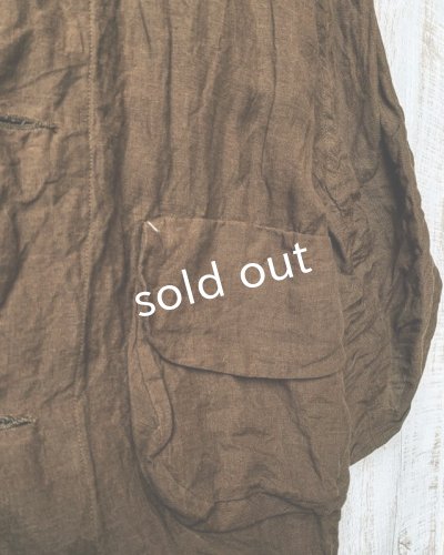 画像8: HALLELUJAH／Manteau1910[1910年代コート]・柿渋染めbrown
