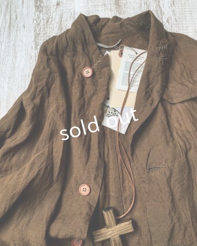 画像3: HALLELUJAH／Manteau1910[1910年代コート]・柿渋染めbrown