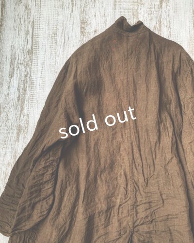 画像10: HALLELUJAH／Manteau1910[1910年代コート]・柿渋染めbrown