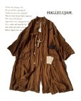 画像1: HALLELUJAH／Manteau1910[1910年代コート]・柿渋染めlight brown (1)