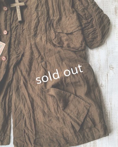 画像7: HALLELUJAH／Manteau1910[1910年代コート]・柿渋染めbrown