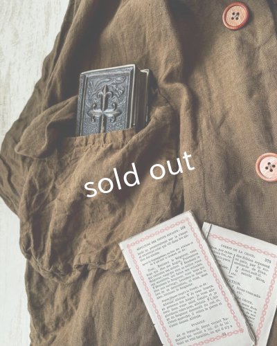 画像6: HALLELUJAH／Manteau1910[1910年代コート]・柿渋染めbrown