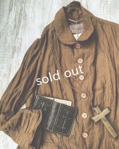 画像3: HALLELUJAH／Vaste de Berger 1890[1890年代 羊飼いのジャケット]・柿渋染めlight brown