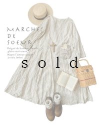 MARCHE' DE SOEUR／ポケットワンピース・ベージュチェック