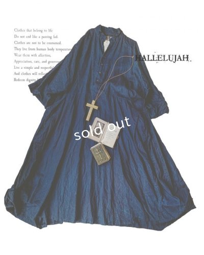 画像1: HALLELUJAH／Acolyte Robe[侍者のローブ]・indigo