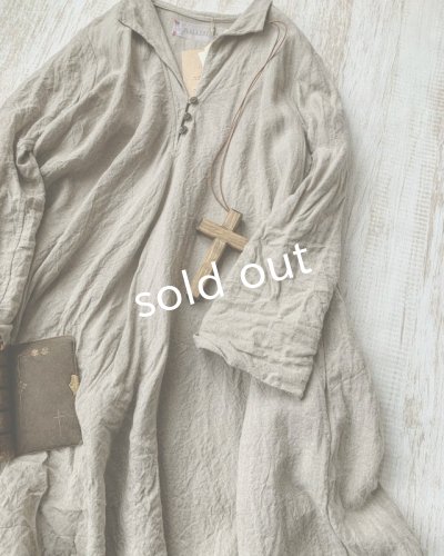 画像3: HALLELUJAH／Robe de femme de chambre 小間使いローブ衿付・flax