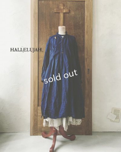 画像2: HALLELUJAH／1890's Bourgeron 1890年代 羊飼いシャツワンピース・indigo