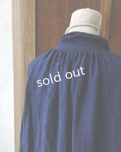 画像6: HALLELUJAH／1890's Bourgeron 1890年代 羊飼いシャツワンピース・indigo